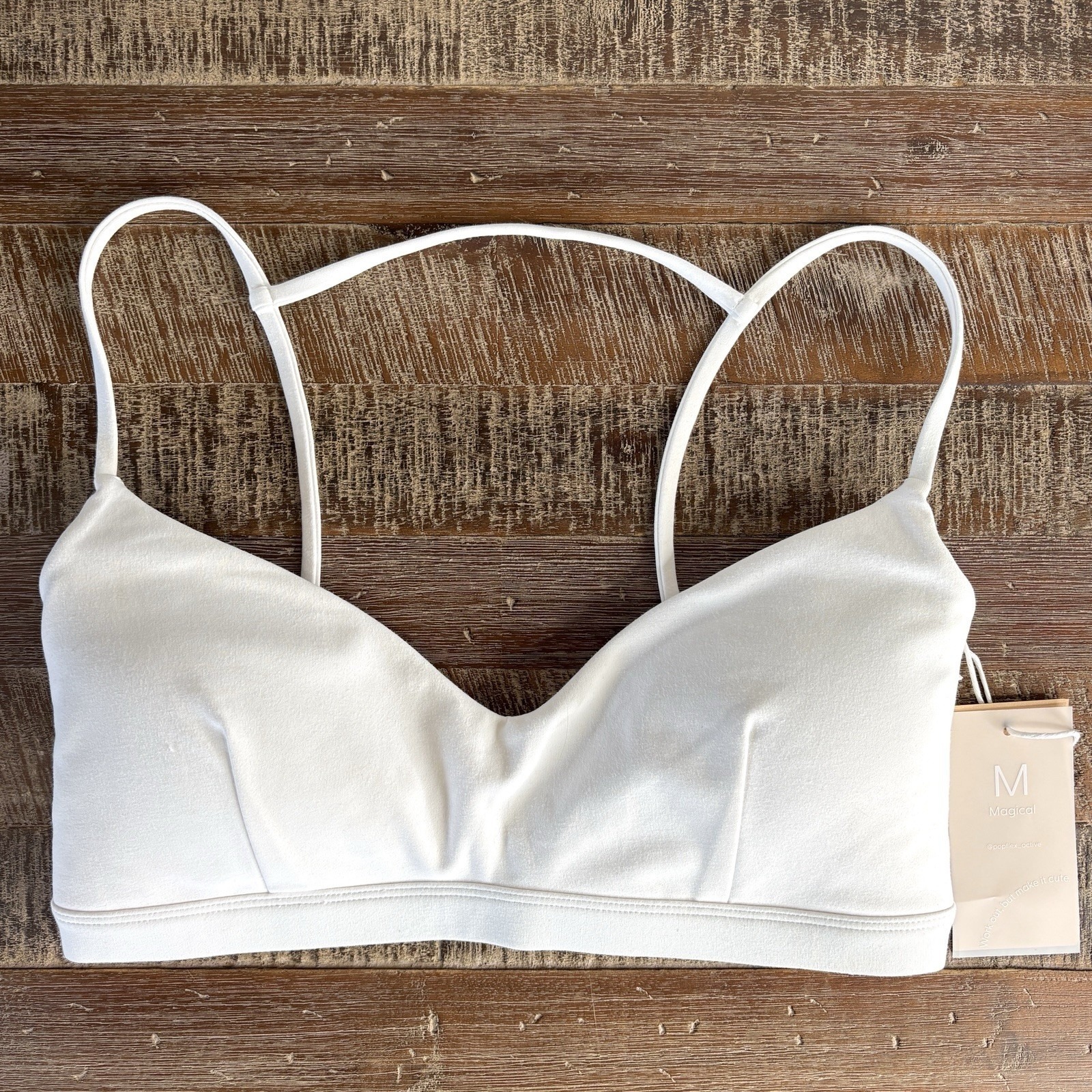 Popflex Dainty Bra Medium Padded Wireless Sports Athleisure Lounge Yoga Pilates